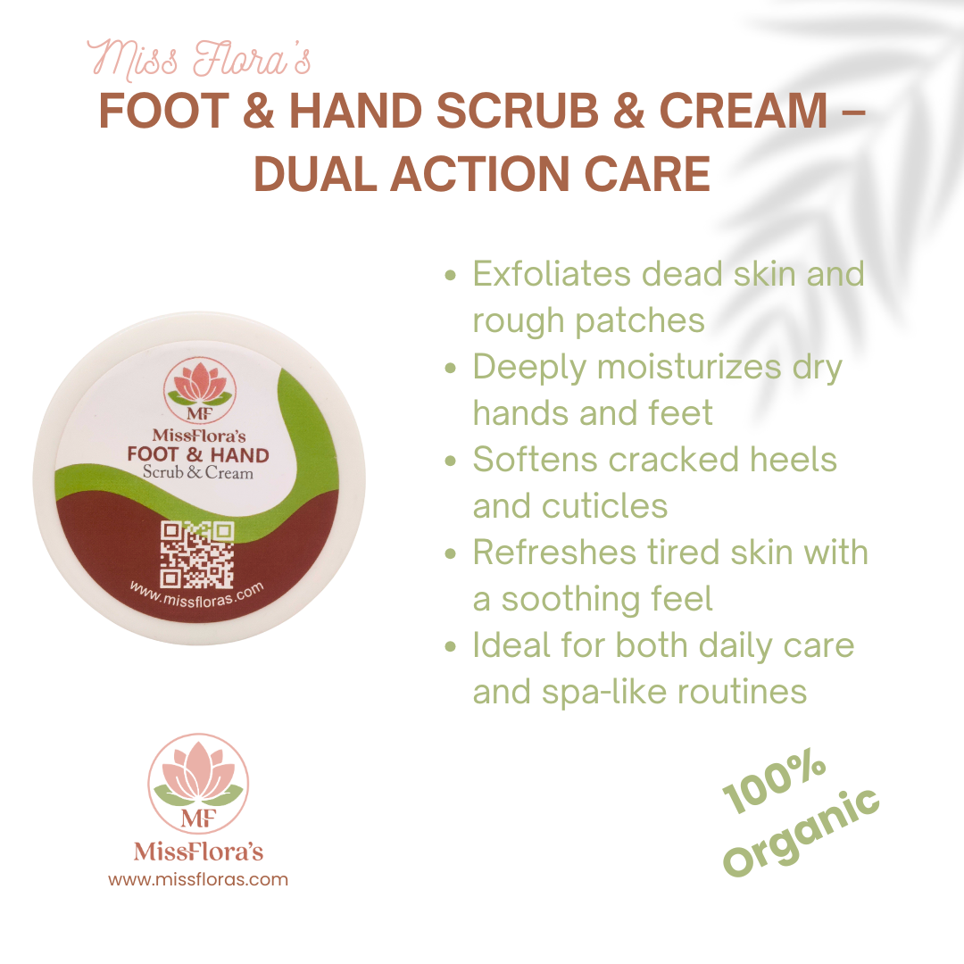 Miss Flora Foot & Hand Scrub & Cream – Bundle of 3 (Value Pack)