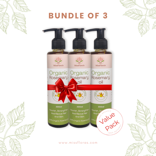 Miss Flora Rosemary Hair Oil – Bundle of 3 (Value Pack)